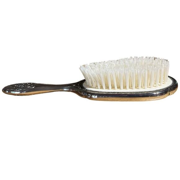 Vintage 4 piece vanity set. Silver Plated Raised Roses. Ornate.Mirror,brush,comb - Picture 7 of 10